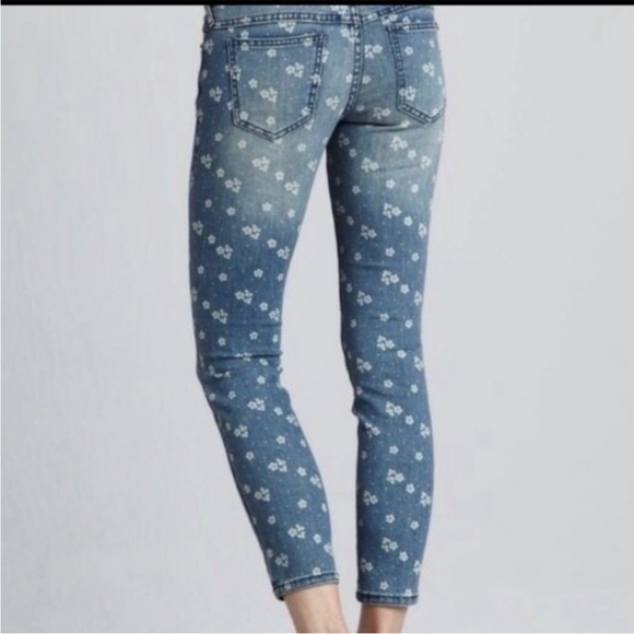 Free People Low Rise Ditzy Floral Print Skinny Leg Jeans size 29 - Picture 2 of 14